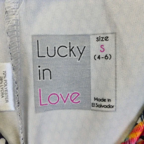 Lucky In Love‎ Wide Leg Copa Culotte Cropped Pants Medium Tropical Floral Golf - Picture 9 of 10